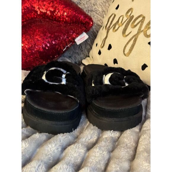 Women’s UGG layton fur slides/ Slippers Sz 10 - Picture 4 of 9